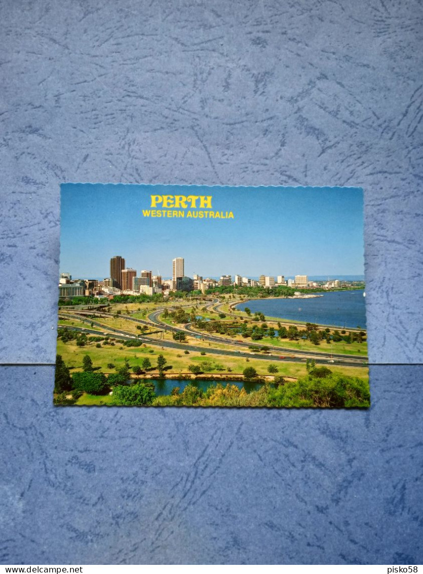 Perth-city Skyline And Mitchell Freeway-fg-1986 - Perth