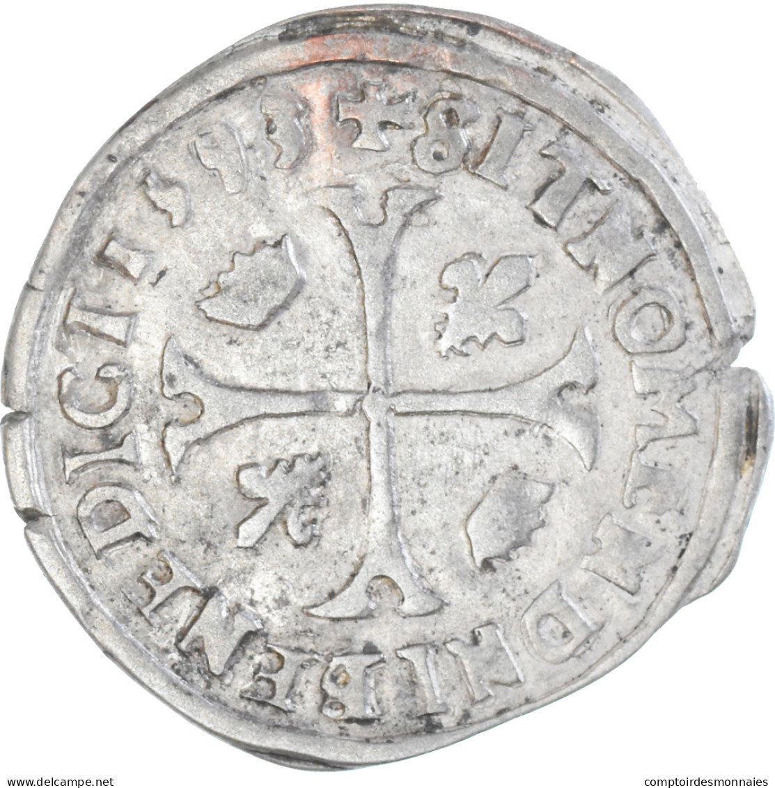 Monnaie, France, Henri IV, Douzain Aux Deux H, 1593, Clermont-Ferrand, 5th Type - 1589-1610 Henri IV Le Vert-Galant