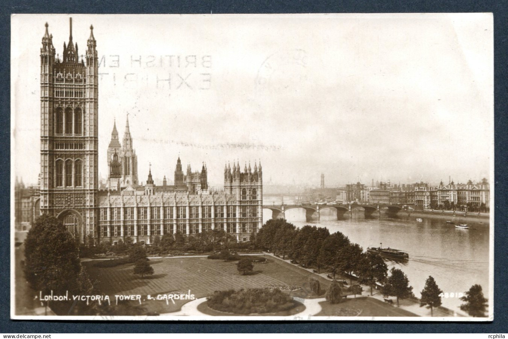 RC 25663 GRANDE BRETAGNE 1925 LONDON W.C. BRITISH EMPIRE EXHIBITION MAY 1925 OCT OBLITERATION MECANIQUE SUR CARTE - Storia Postale