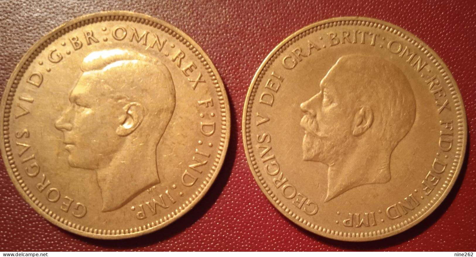 GRANDE BRETAGNE..ONE PENNY....GEORGES V ET GEORGES VI....2 PIECES 1936--1945... - Sonstige & Ohne Zuordnung