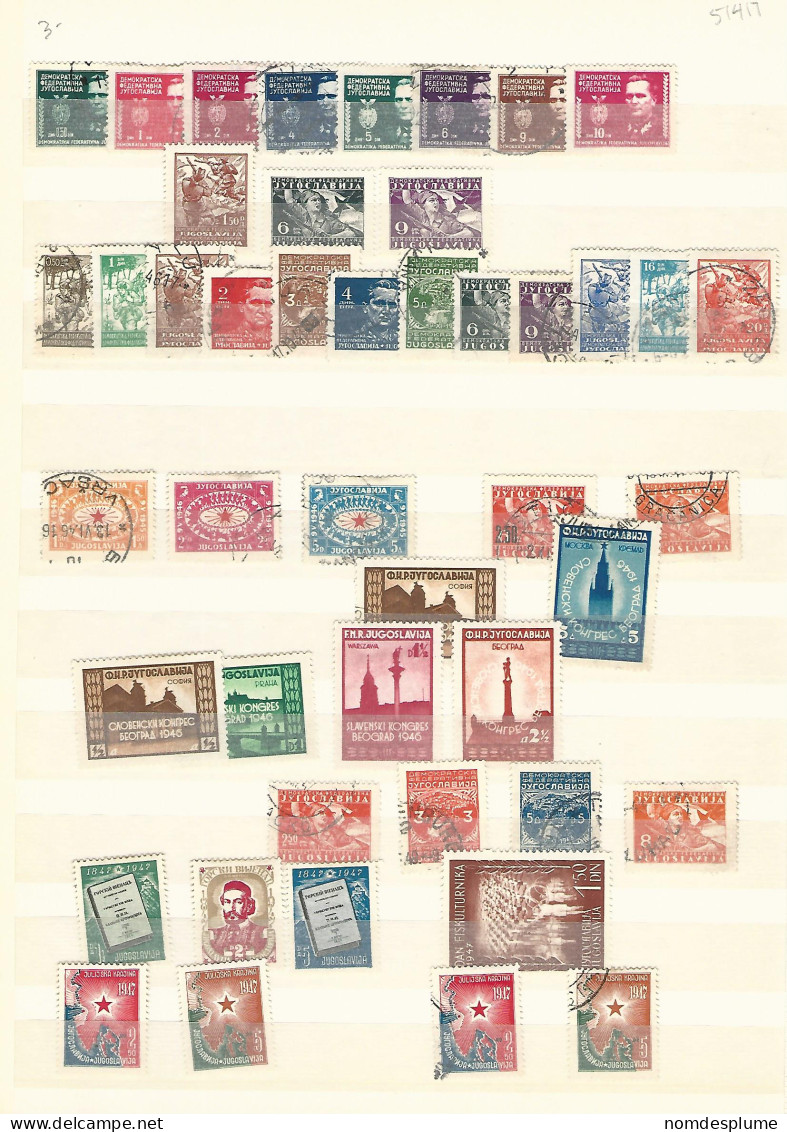 51417 ) Collection Yugoslavia - Collections, Lots & Séries