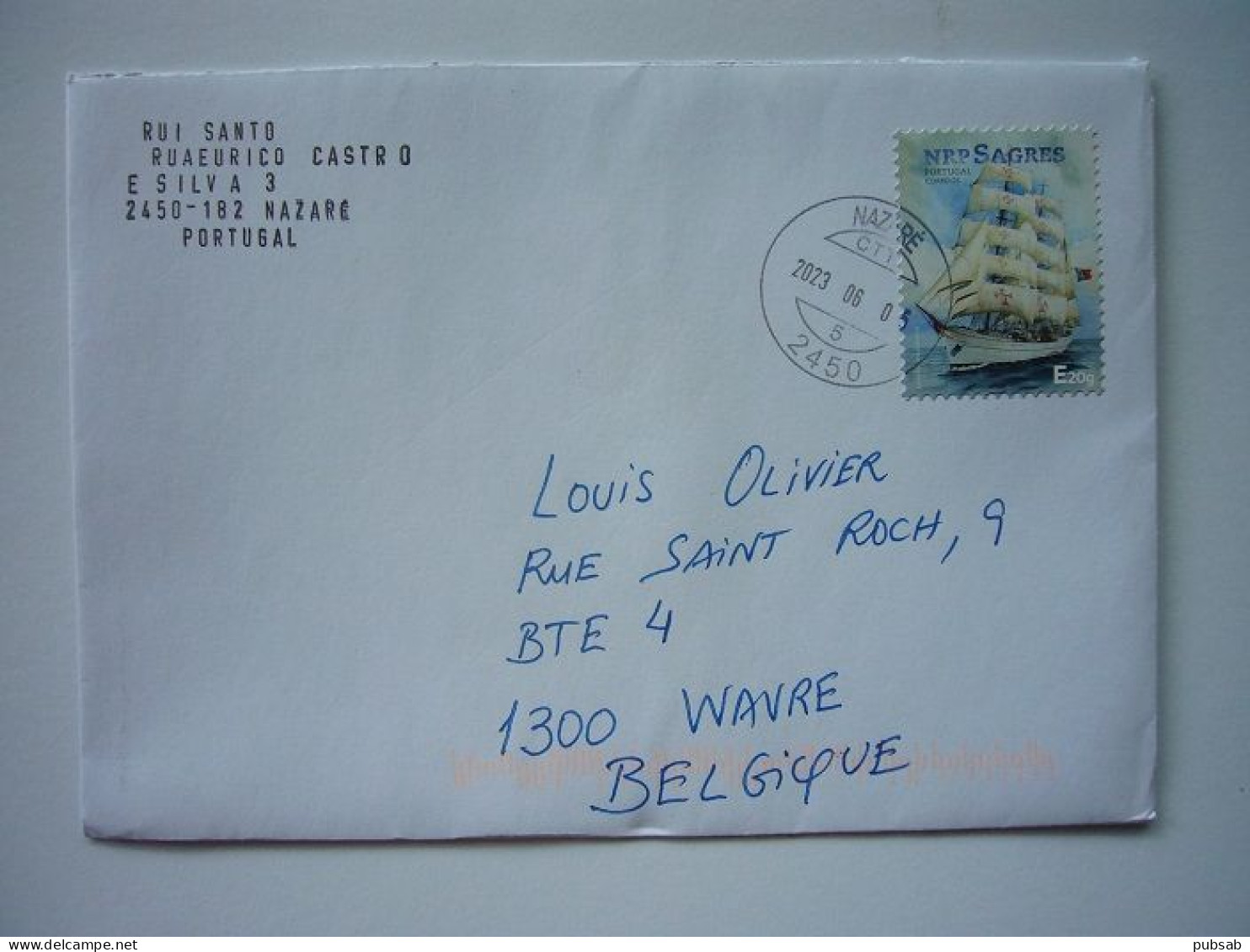 Avion / Airplane / Cover Send From Nazare, Portugal To Wavre, Belgium / 05.06.2023 - Lettres & Documents