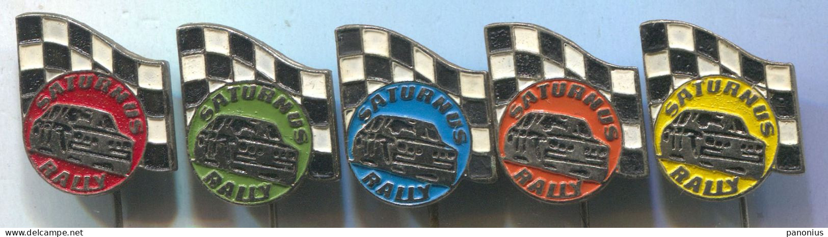 Saturnus Rally Alpe Adria, Vintage Pin  Badge Abzeichen, 5 Pcs - Rally