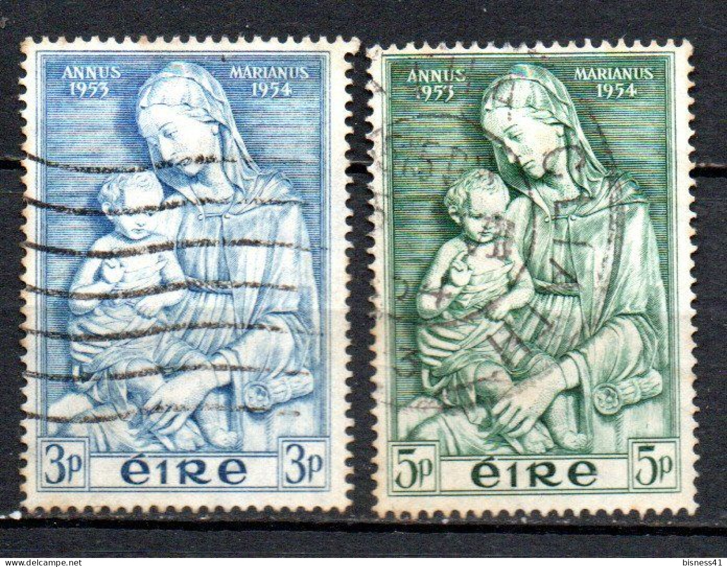 Col33 Irlande Ireland Éireann  1954  N° 122 & 123  Oblitéré  Cote : 10,00€ - Gebraucht