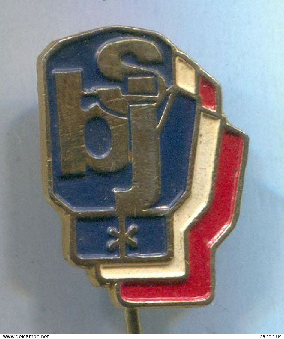 Boxing Box Boxen Pugilato - BSJ Yugoslavia Federation Association, Vintage Pin  Badge  Abzeichen - Boksen