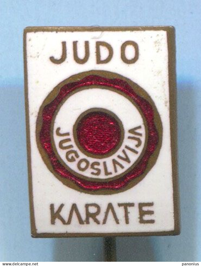 JUDO - KARATE, Yugoslavia Association, Enamel, Vintage Pin, Badge Abzeichen - Judo