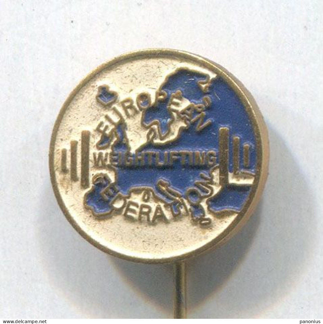 Weightlifting Gewichtheben - European Federation Association, Vintage Pin, Badge, Abzeichen - Gewichtheben