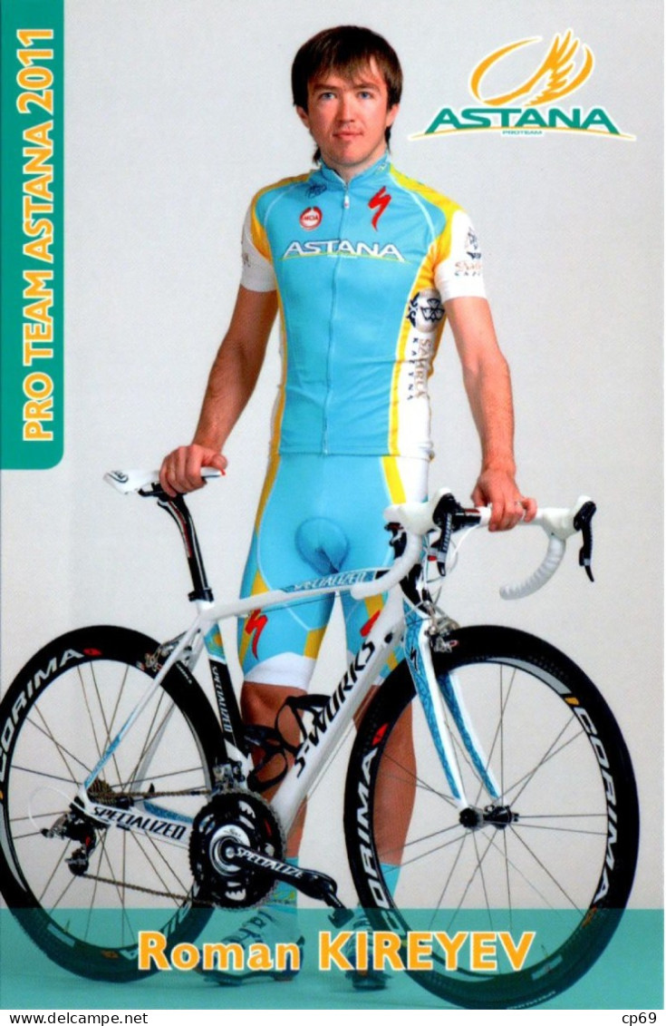 Carte Cyclisme Cycling Ciclismo サイクリング Format Cpm Equipe Cyclisme Pro Team Astana 2011 Roman Kireyev Kazakhstan Sup.E - Ciclismo