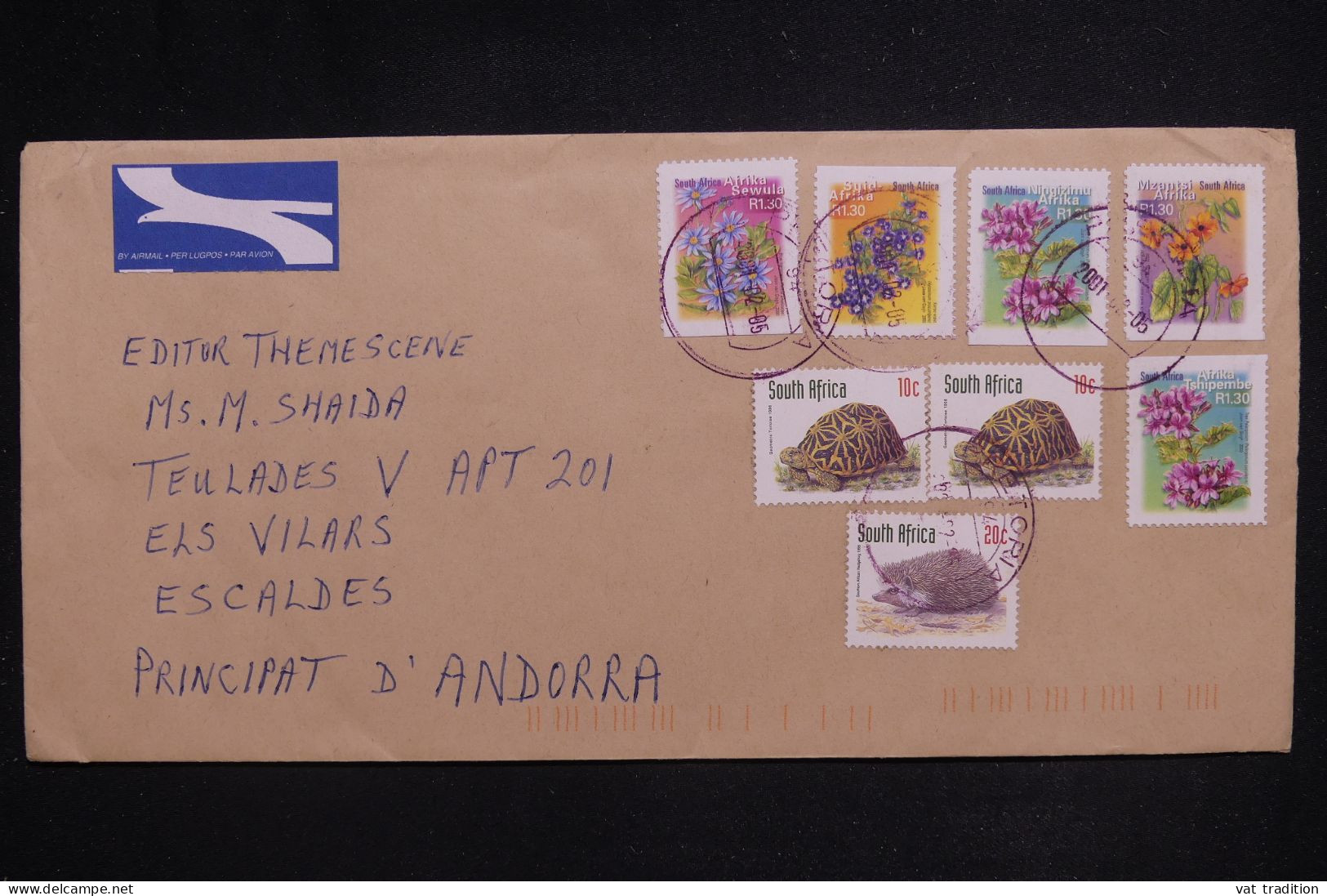AFRIQUE DU SUD - Enveloppe Commerciale De Pretoria Pour L'Andorre En 2001 - L 144782 - Lettres & Documents