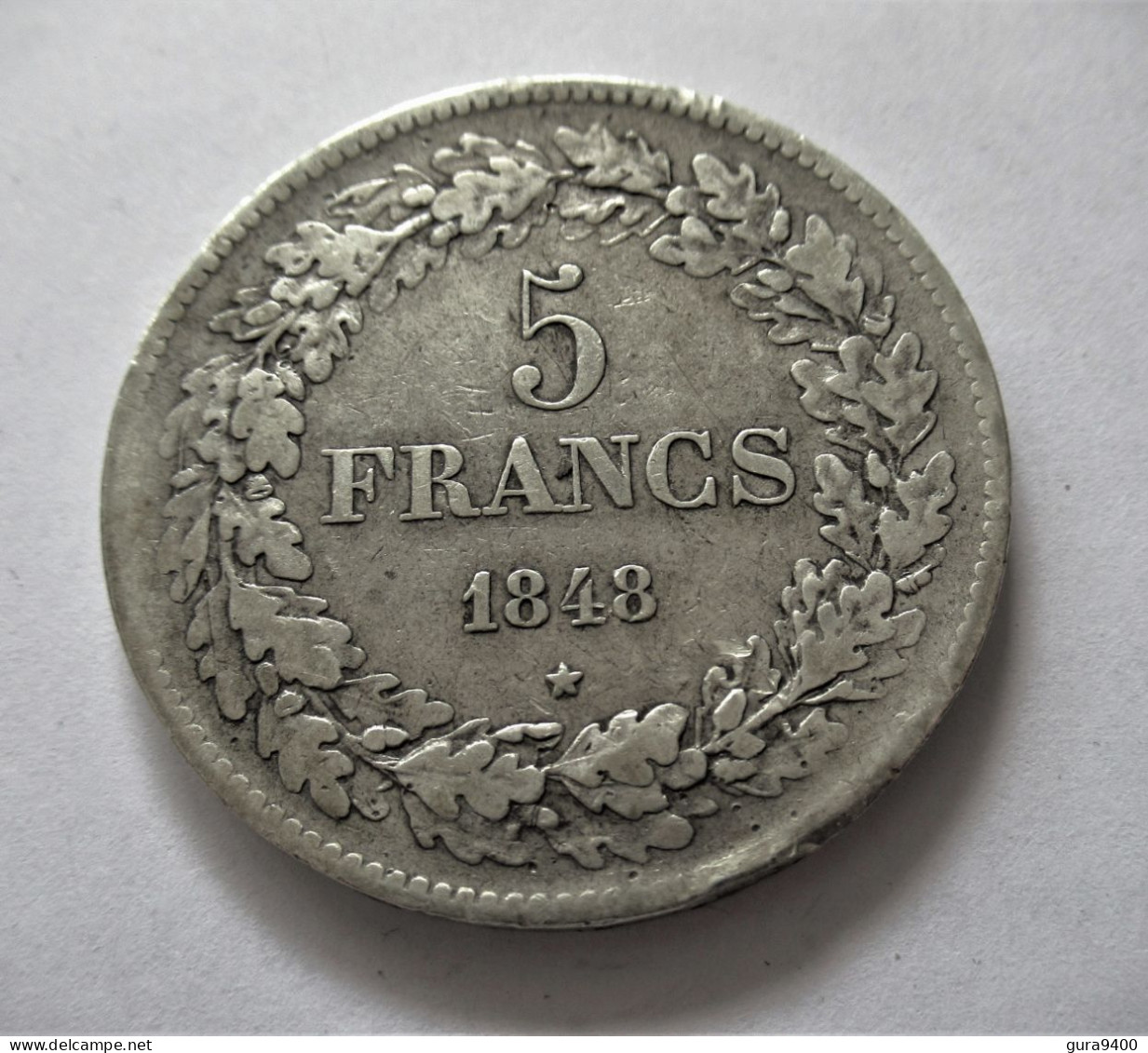 Belgique 5 Francs, 1848 Leopold I - 5 Frank