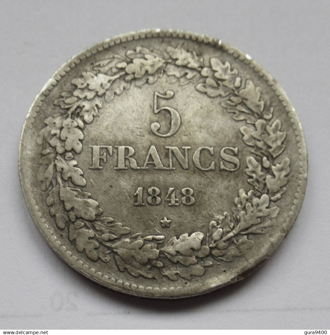 Belgique 5 Francs, 1848 Leopold I - 5 Francs