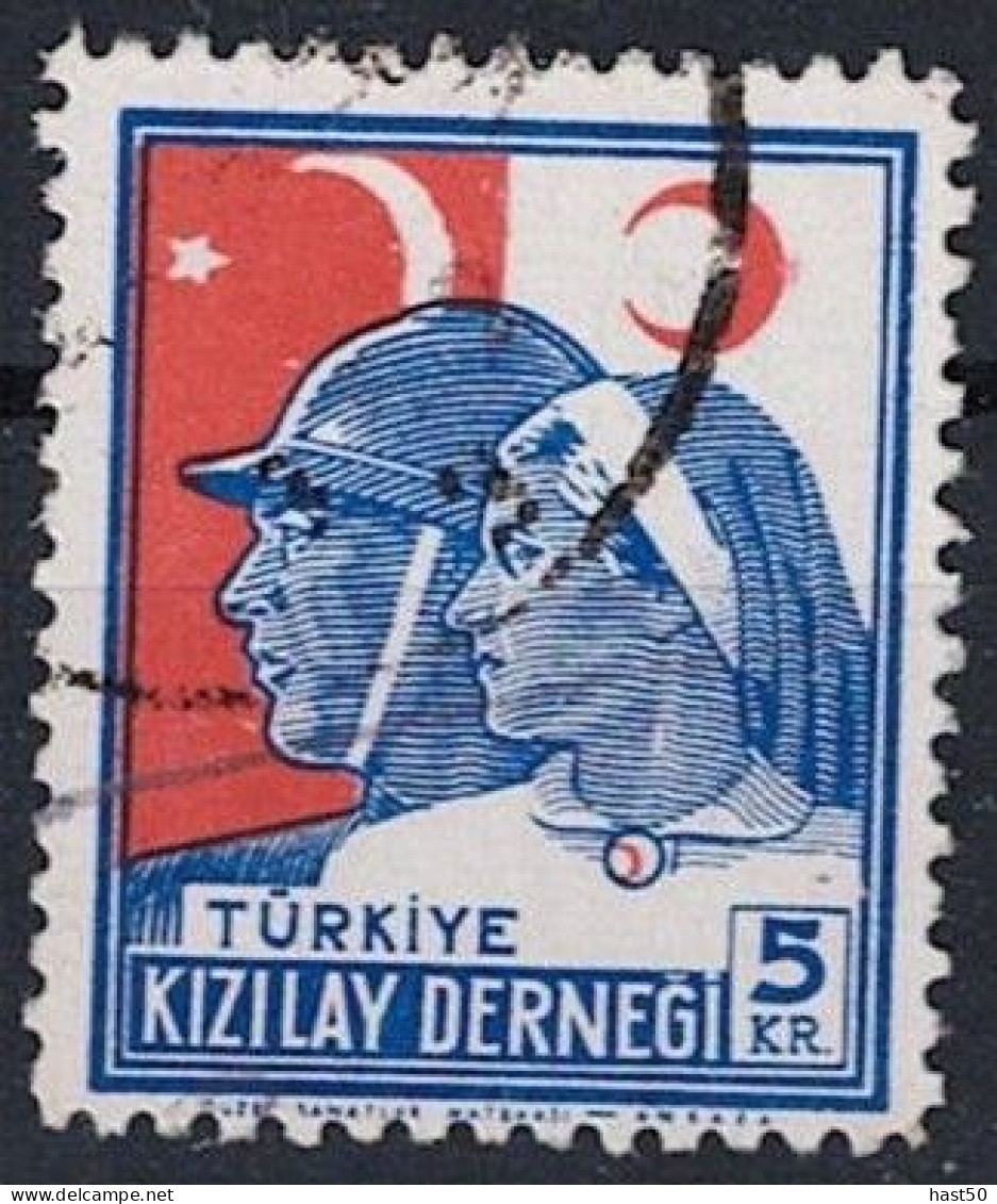 Türkei Turkey Turquie - Kriegsverletztenhilfe (MiNr: ZZM (C) 96) 1944 - Gest. Used Obl - Wohlfahrtsmarken