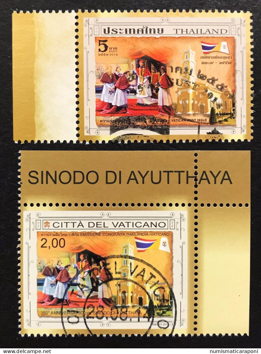 350° ANNIVERSARIO DEL SINODO DI AYUTTHAYA Congiunta VATICANO THAILANDIA 2014 Timbtati Fra.749 Bis - Used Stamps