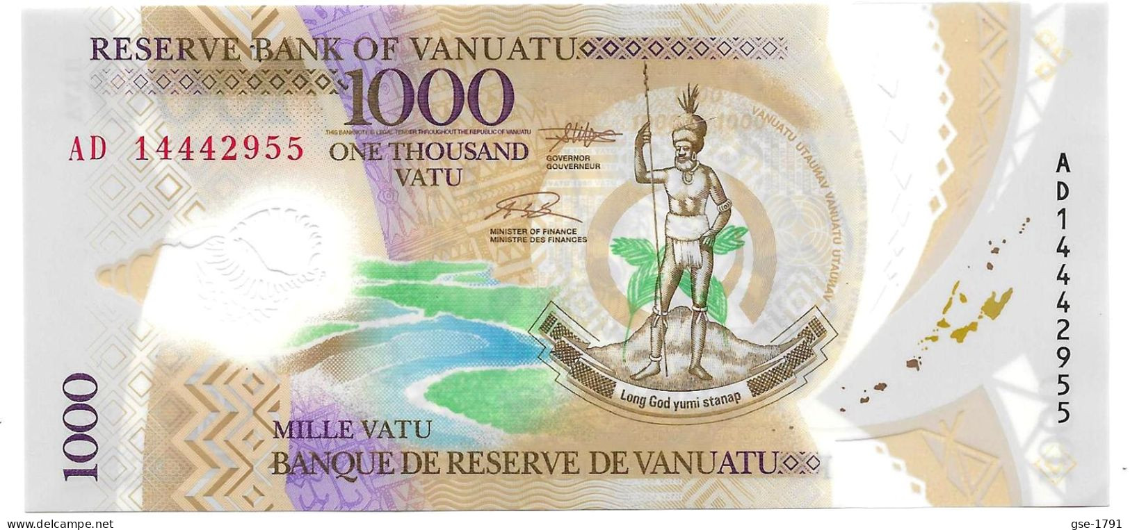 VANUATU   1000 Vatu,  Polymére NEUF - Vanuatu