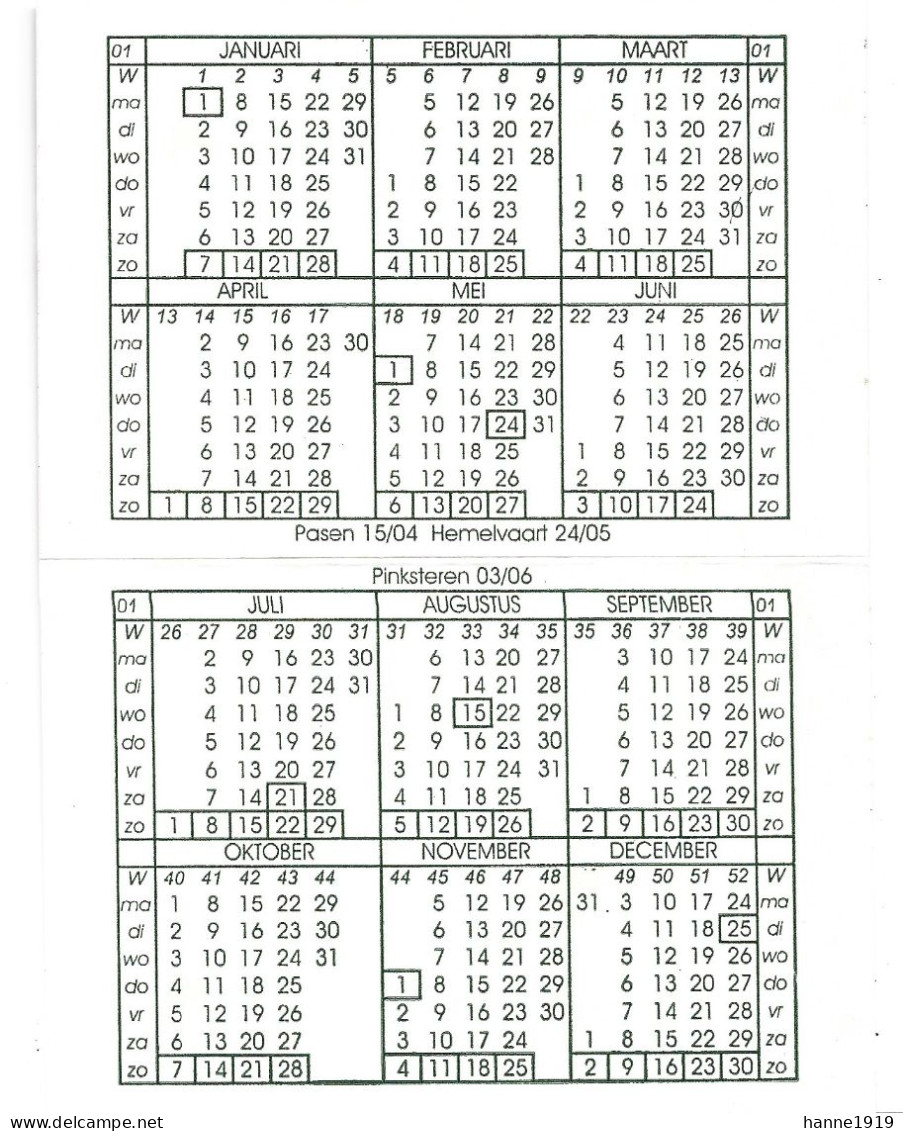 Drongen Beekstraat Kalender De Vreese- De Neve Calendrier Calendar Htje - Petit Format : 2001-...