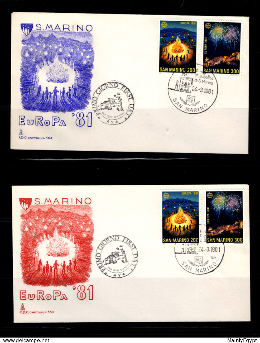 SAN MARINO - 1981 2 X FDC - Mi.1225-6 Europe / CEPT (BB020) - Storia Postale