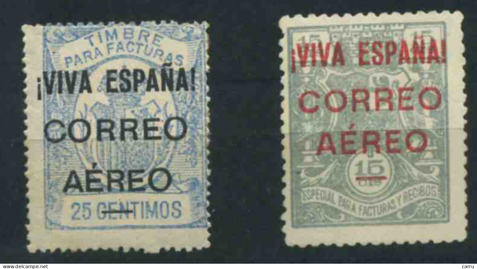 España - Emisiones Locales Patrióticas -Burgos 1937- Sellos Fiscales Habilitados - Otros & Sin Clasificación