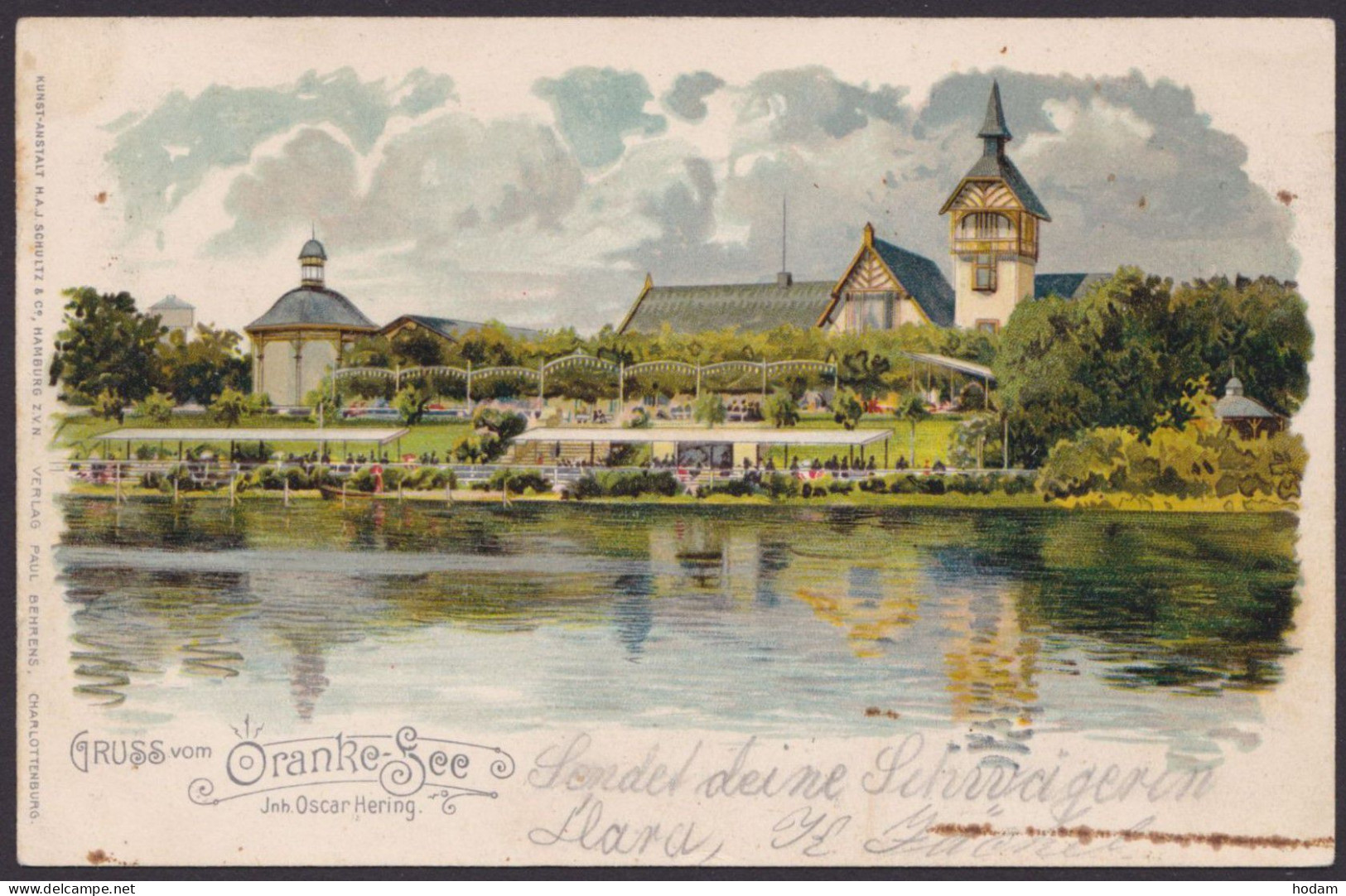 "Berlin-Hohenschönhausen", Gruß Vom Orankesee, Farb-Litho, 1906 Gelaufen - Hohenschoenhausen