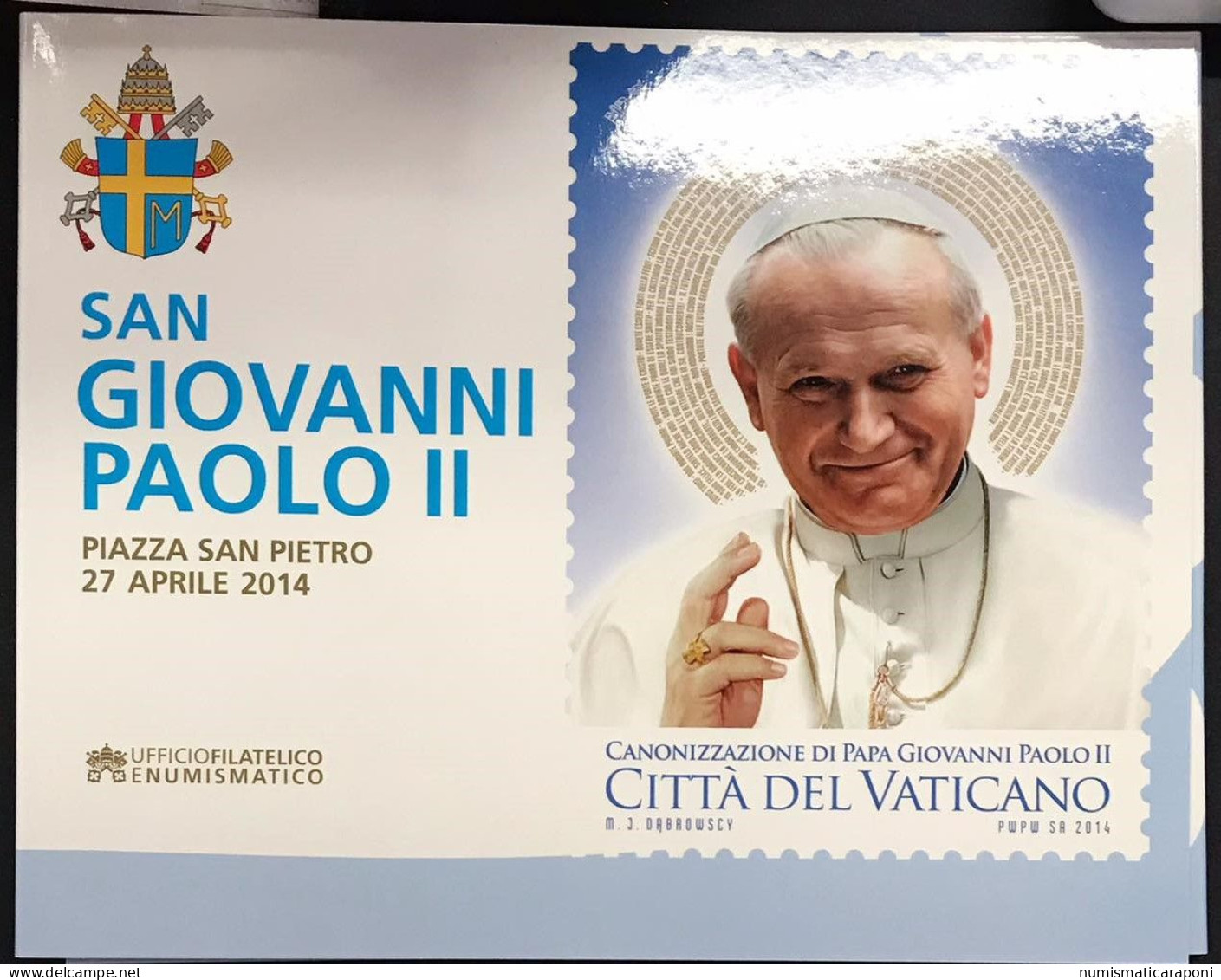 Vaticano 2014 Folder Canonizzazione G.P.II Timbrato 221 Marzo 2014 - Gebruikt