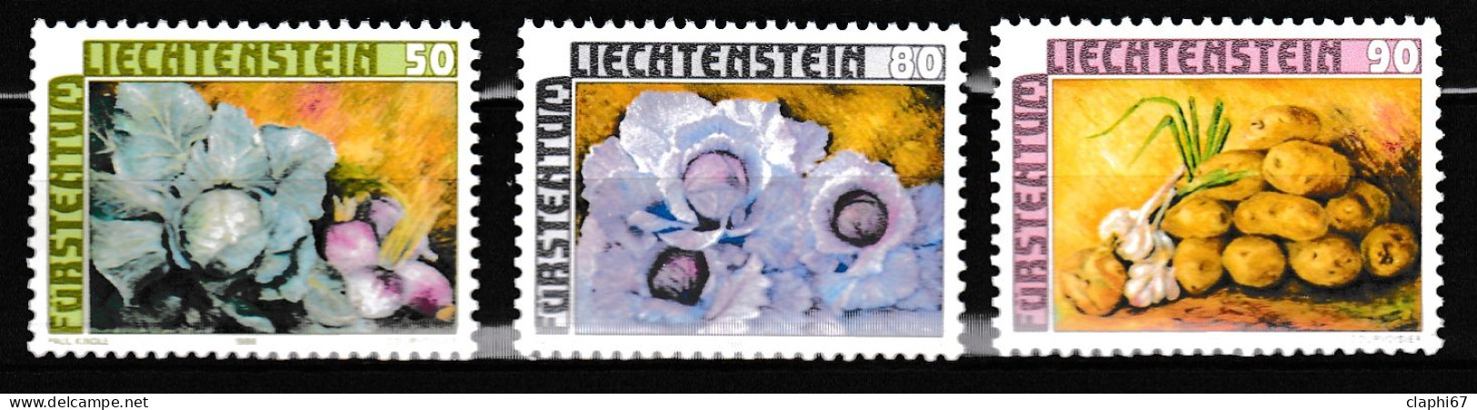 Liechtenstein Série Légumes De 1986 (y845-847) Neufs ** MNH (voir Scan) - Légumes