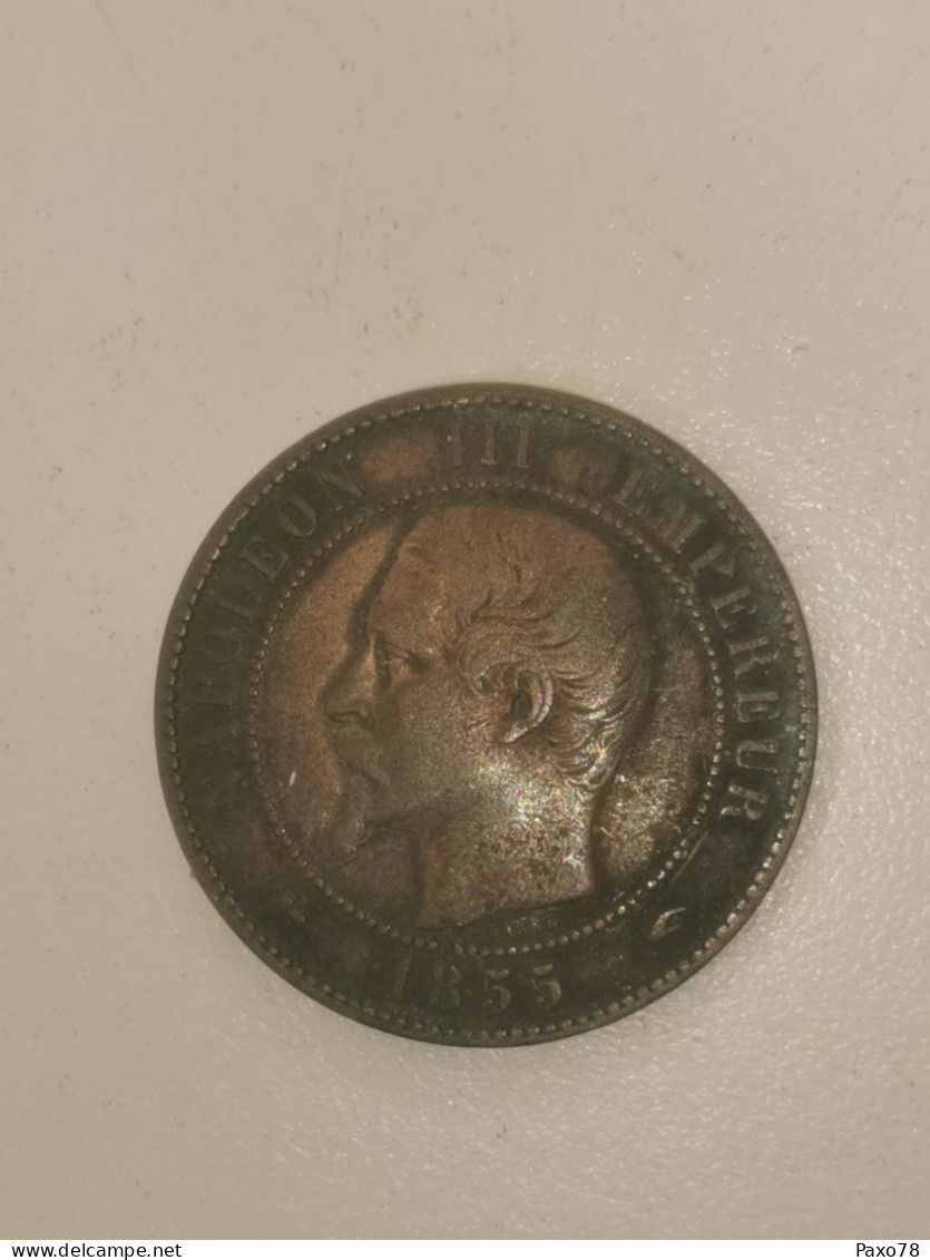 10 Centimes - Napoléon III Tête Nue, 1855 A - 10 Centimes