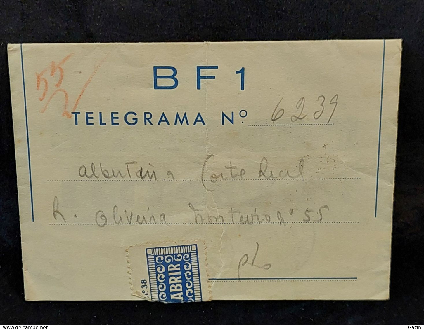 C5/9 - Telegrama * Telegraph * CTT - BF1 * Natal * Carimbo Porto * Portugal - Lettres & Documents
