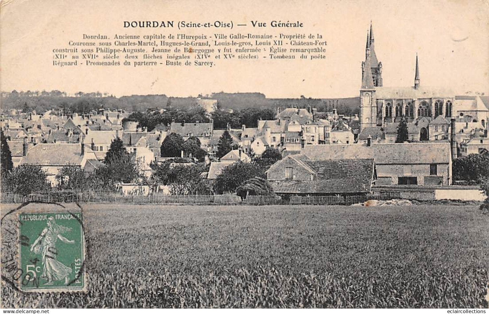 Dourdan         91         Vue Générale  -  1  -     (voir Scan) - Dourdan