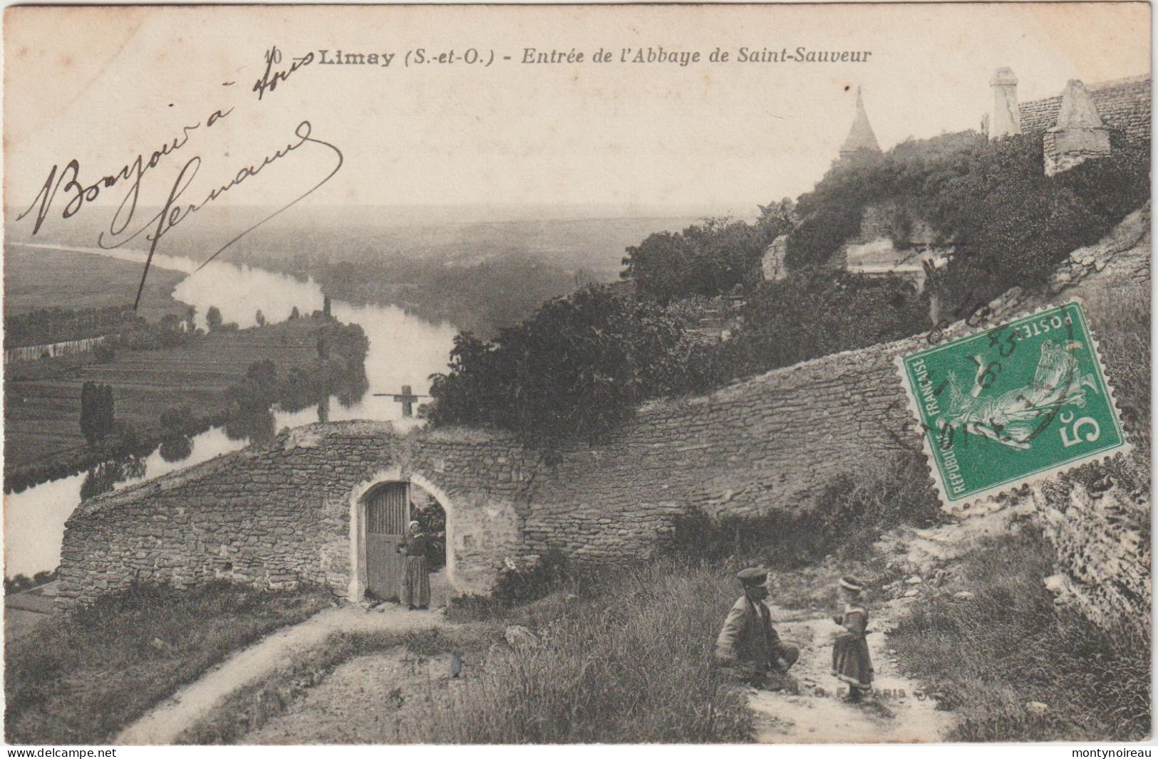 Dav : Yvelines : LIMAY : Entrée  D El '  Abbaye De  Saint  Sauveur - Limay