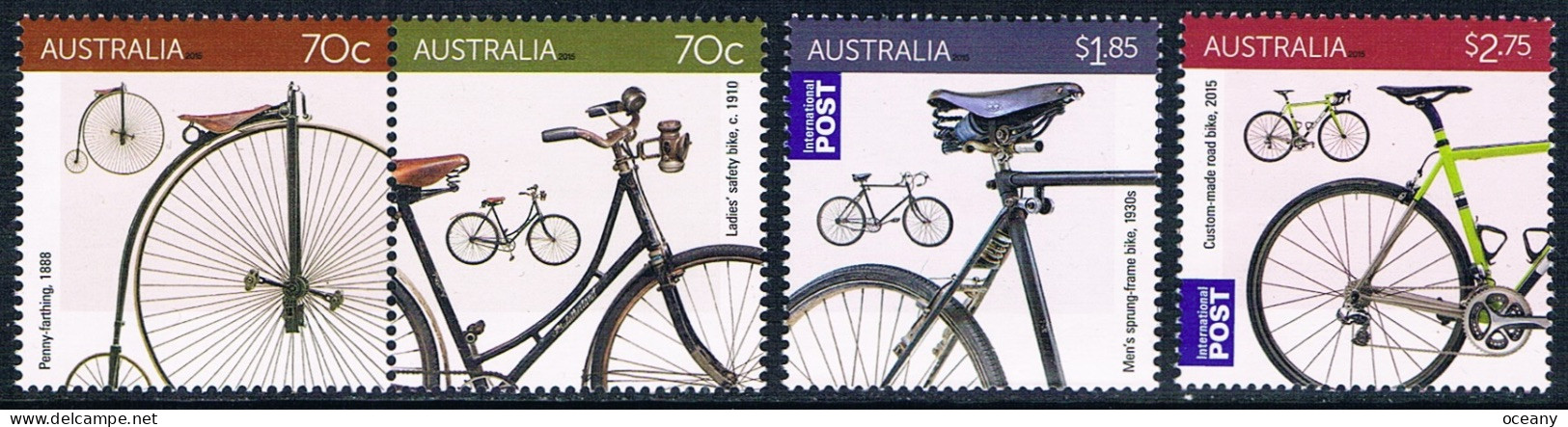 Australie - Transports : Bicyclettes 4213/4216 (année 2015) ** - Mint Stamps