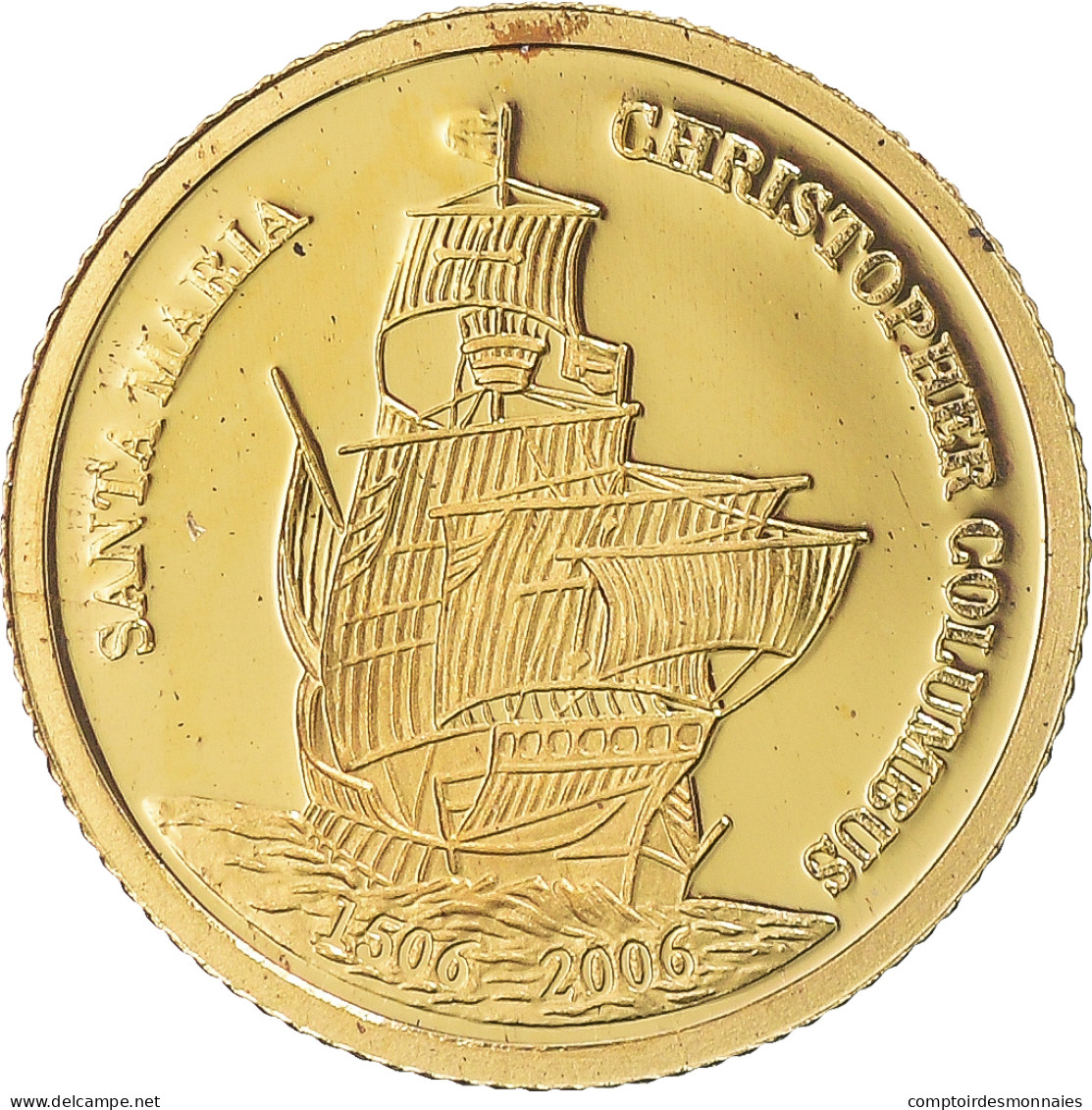 Monnaie, Palau, Santa Maria, Dollar, 2006, FDC, Or - Palau