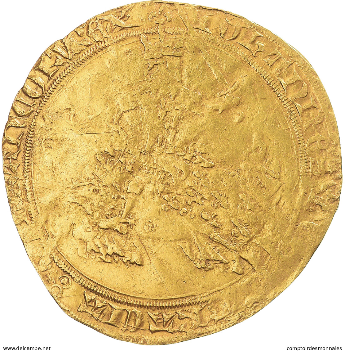 Monnaie, France, Jean II Le Bon, Franc à Cheval, 1350-1364, TB+, Or - 1350-1364 Jan II Van Frankrijk (De Goede)