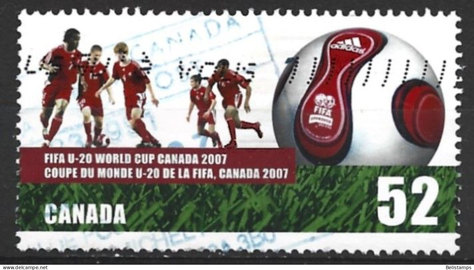 Canada 2007. Scott #2220 (U) FIFA Under-20 World Soccer Championships, Canada  *Complete Issue* - Oblitérés