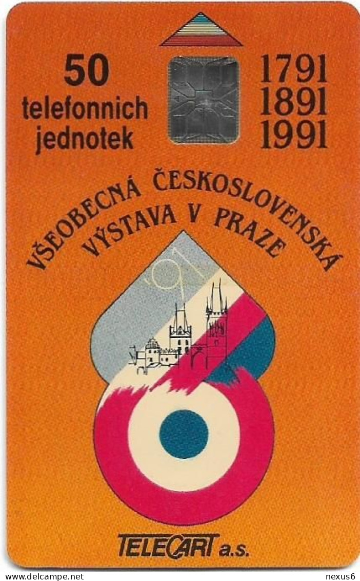 Czechoslovakia - CSFR - Výstava V Praze (Orange) - 1991, SC6, No CN, 50U, 20.000ex, Used - Czechoslovakia