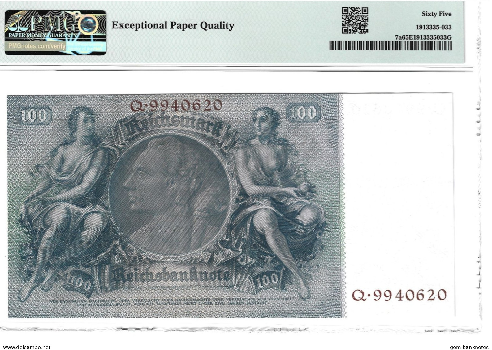 Germany Democratic Republic (GDR) 100 DM 1948 P7a Graded 65 EPQ Gem Uncirculated By PMG - 100 Deutsche Mark