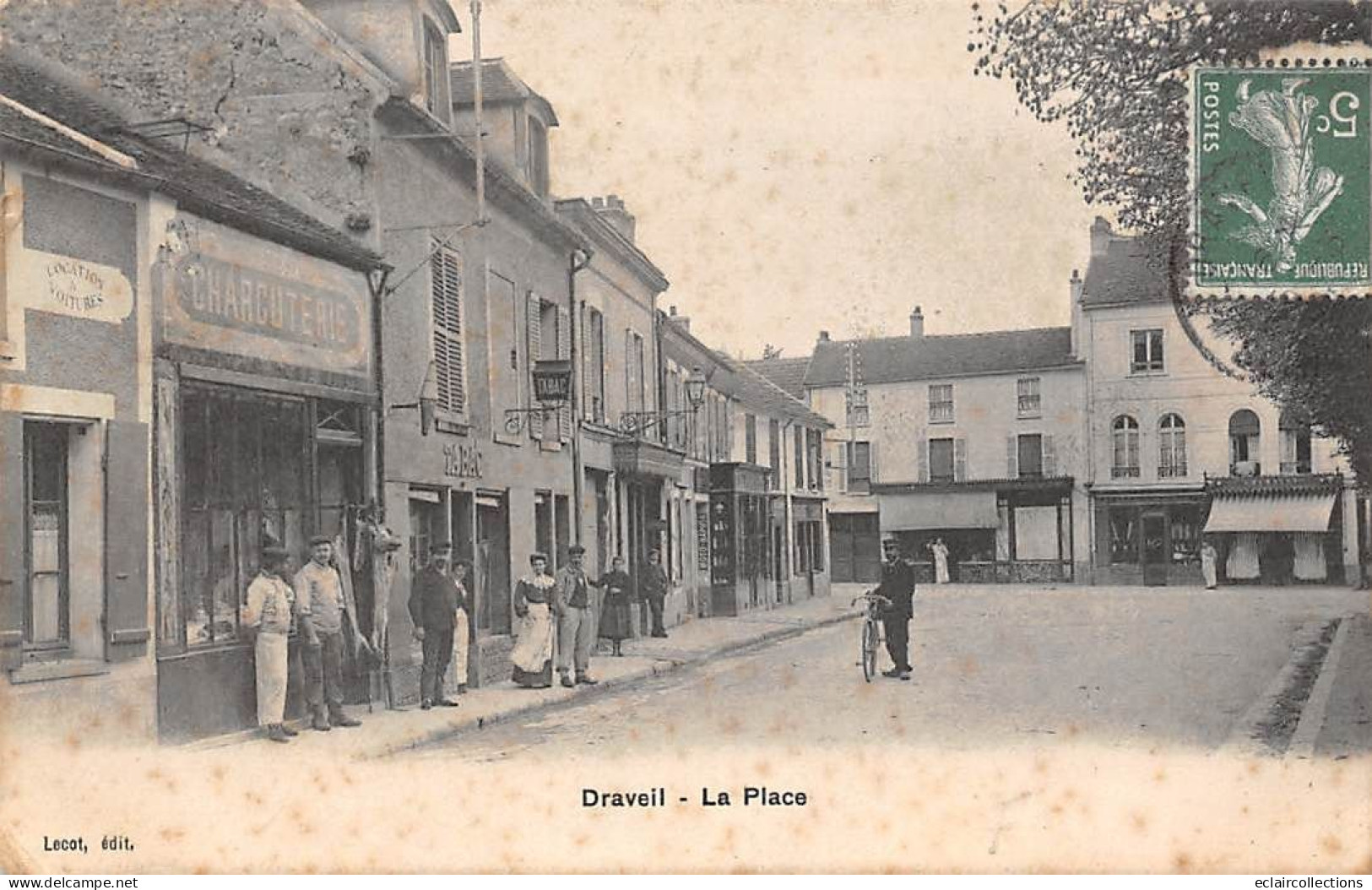 Draveil           91         La Place . Charcuterie      (voir Scan) - Draveil