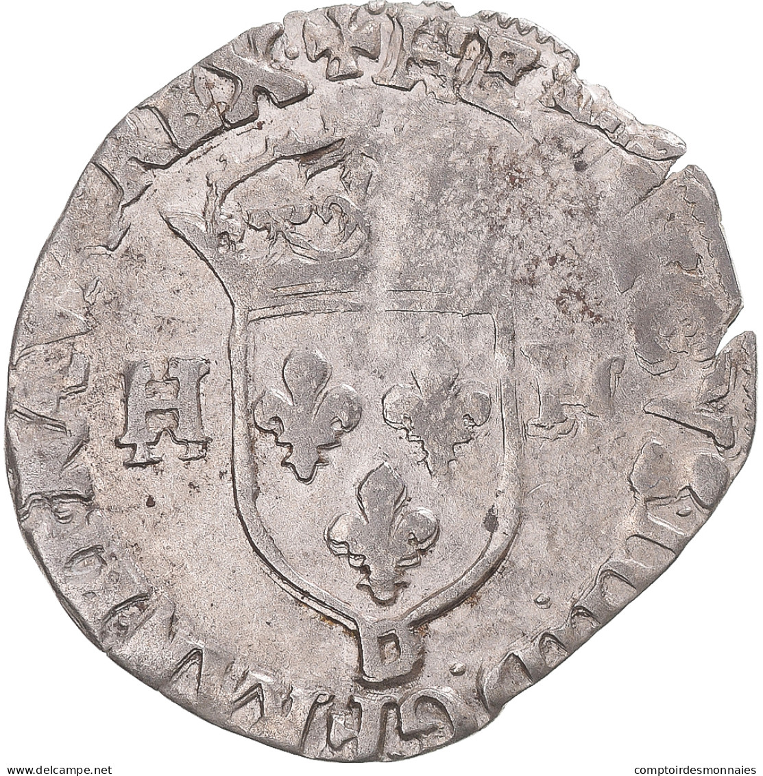 Monnaie, France, Henri IV, Douzain Aux Deux H, 1594, Lyon, TB+, Billon - 1589-1610 Hendrik IV
