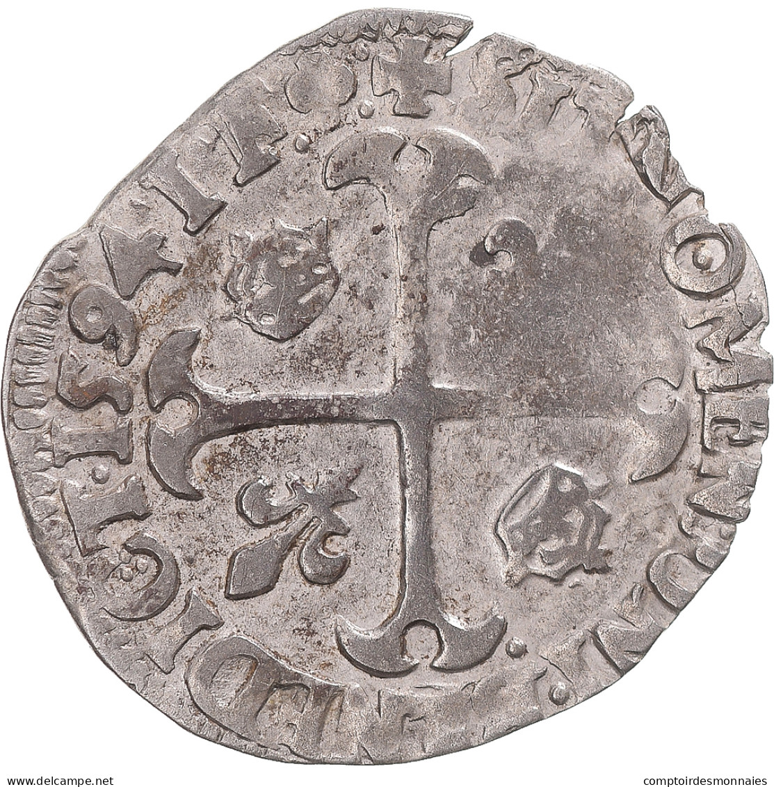 Monnaie, France, Henri IV, Douzain Aux Deux H, 1594, Lyon, TB+, Billon - 1589-1610 Enrique IV