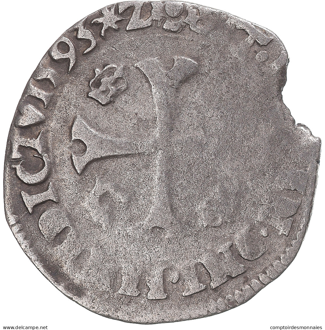 Monnaie, France, Henri IV, Douzain Du Dauphiné Aux 2 H, 1593, Grenoble, TB+ - 1589-1610 Heinrich IV.