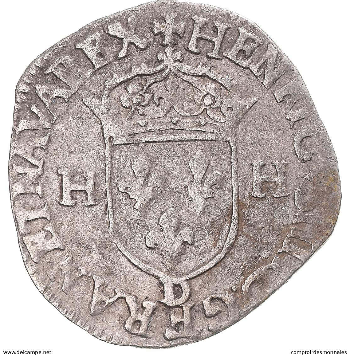 Monnaie, France, Henri IV, Douzain Aux Deux H, 1595, Lyon, TTB, Billon - 1589-1610 Henry IV The Great