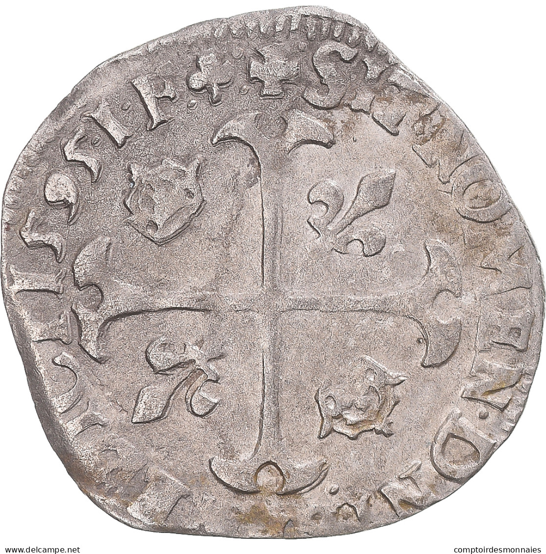 Monnaie, France, Henri IV, Douzain Aux Deux H, 1595, Lyon, TTB, Billon - 1589-1610 Enrico IV