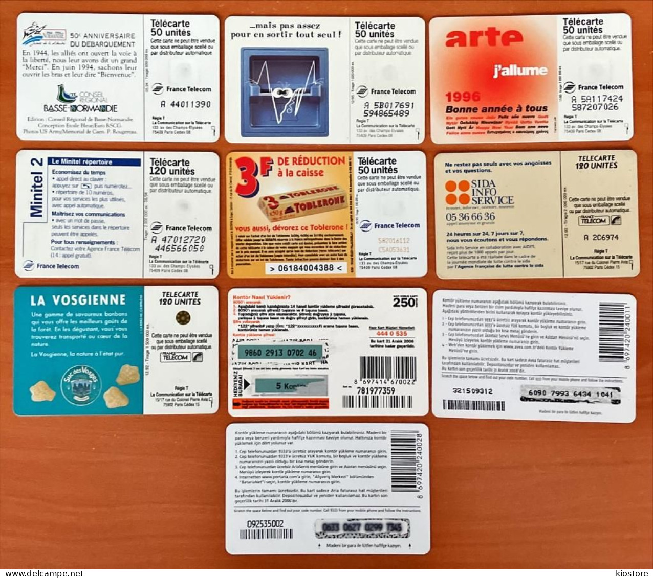 10 Different Phonecards - Telecom Operators