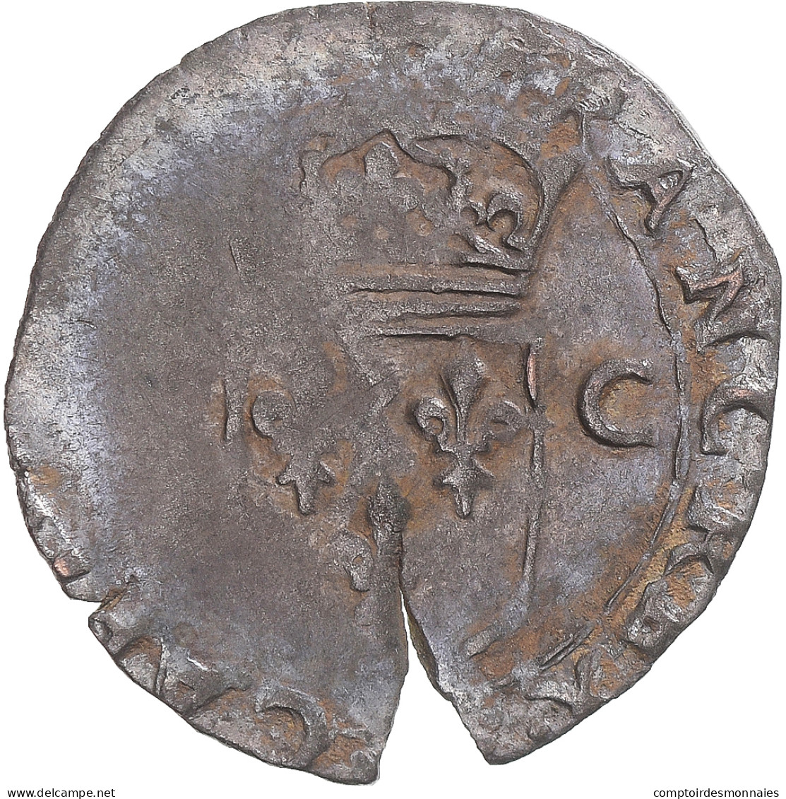 Monnaie, France, Charles X, Douzain Aux Deux C, 1592, TB, Billon, Gadoury:514 - 1589-1610 Enrique IV