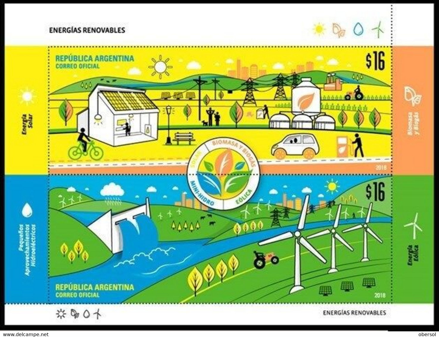 Argentina 2018 Renewable Energies Souvenir Sheet MNH - Unused Stamps