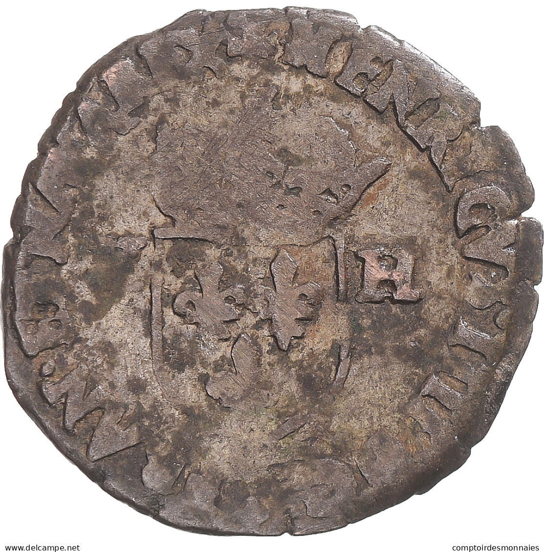 Monnaie, France, Henri IV, Douzain Aux Deux H, 1592, TB, Billon, Gadoury:552 - 1589-1610 Enrico IV