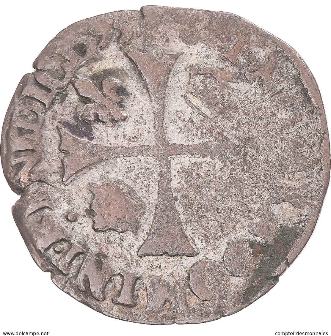 Monnaie, France, Charles X, Douzain Aux Deux C, 1593, Rouen, TB, Billon - 1589-1610 Henri IV Le Vert-Galant