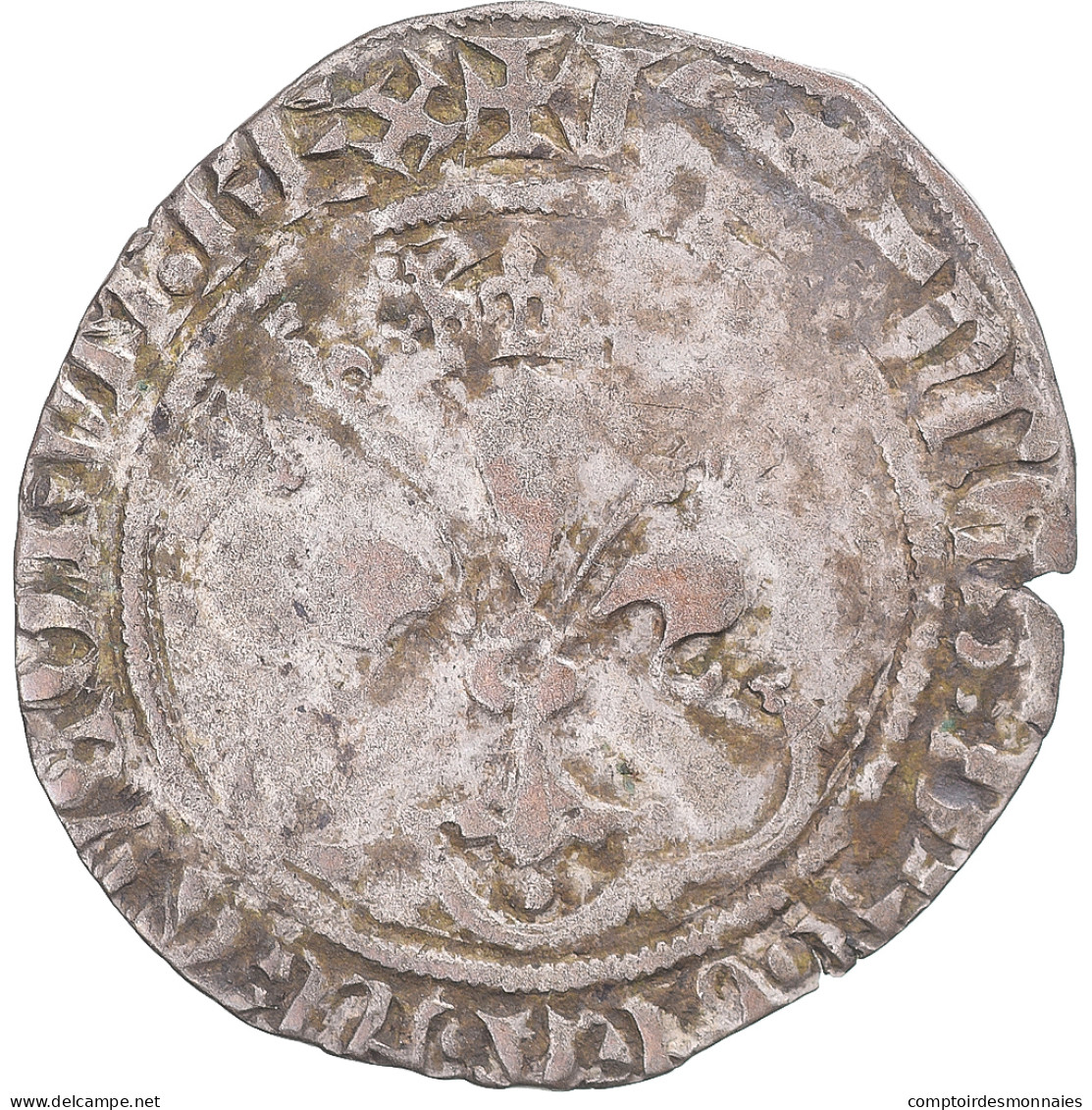 Monnaie, France, Jean II Le Bon, Gros à La Fleur De Lis, 1358, TB+, Billon - 1350-1364 Giovanni II Il Buono