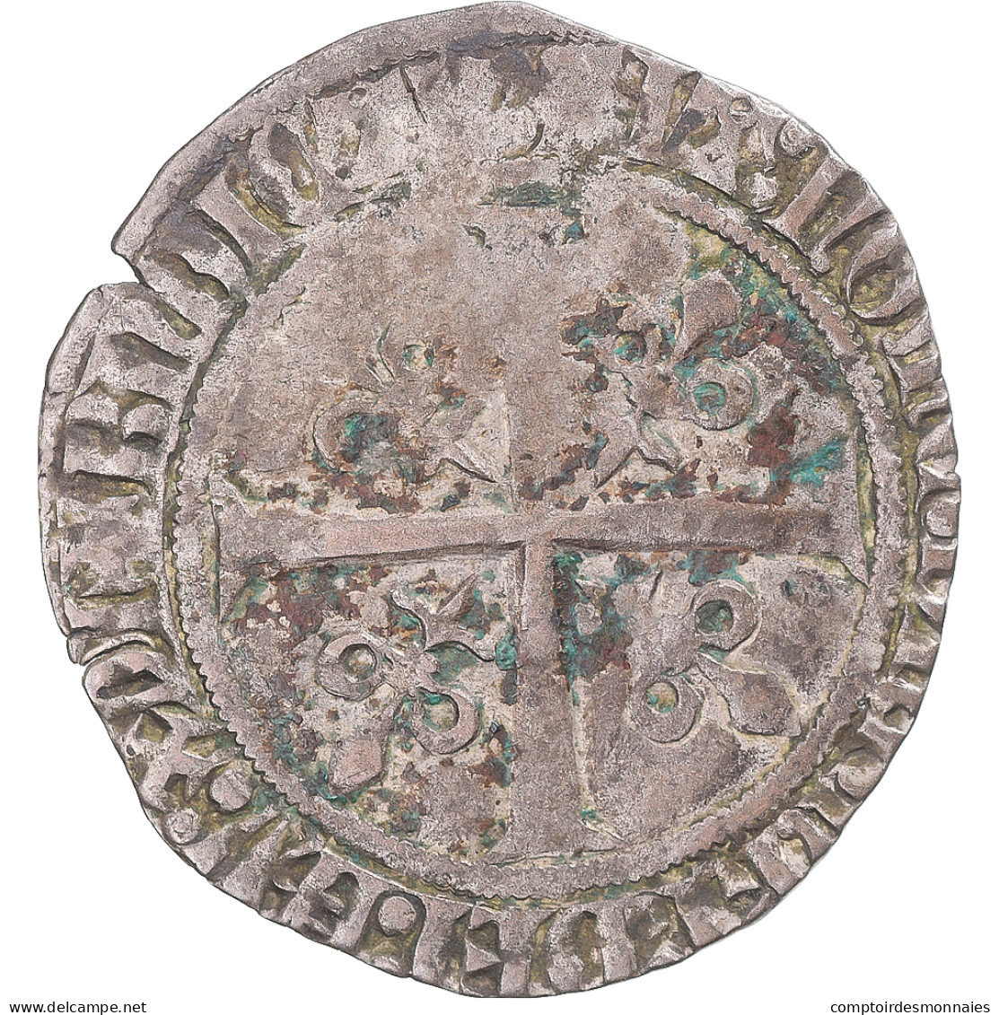 Monnaie, France, Jean II Le Bon, Gros à La Fleur De Lis, 1358, TB+, Billon - 1350-1364 Giovanni II Il Buono