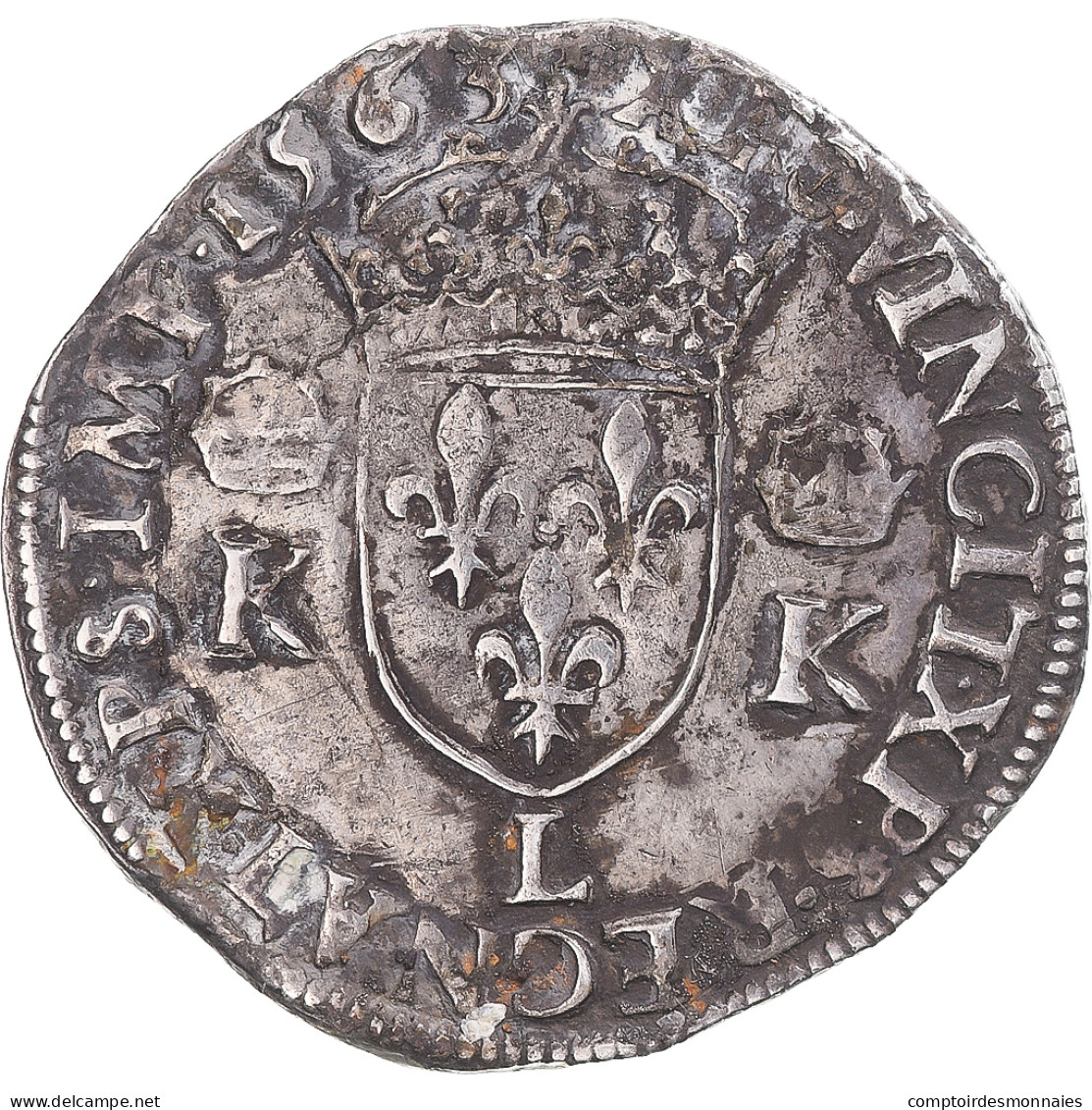 Monnaie, France, Charles IX, Teston Au Deux K Couronnés, 1563, Bayonne, TB+ - 1560-1574 Karl IX.