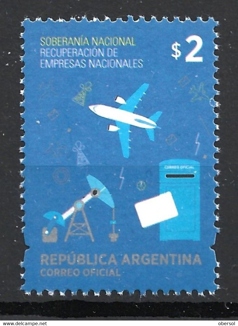 Argentina 2014 Decada Ganada National Companies 2 Pesos Permanent / Definitives MNH Stamp - Nuevos