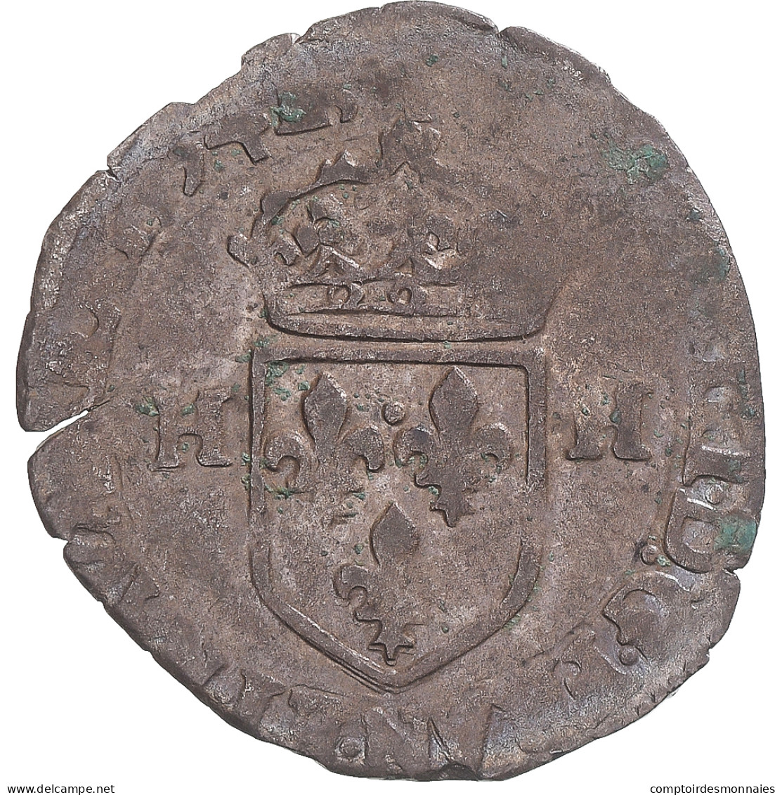 Monnaie, France, Henri III, Douzain Aux Deux H, 1594, TB, Billon, Gadoury:467 - 1574-1589 Enrique III